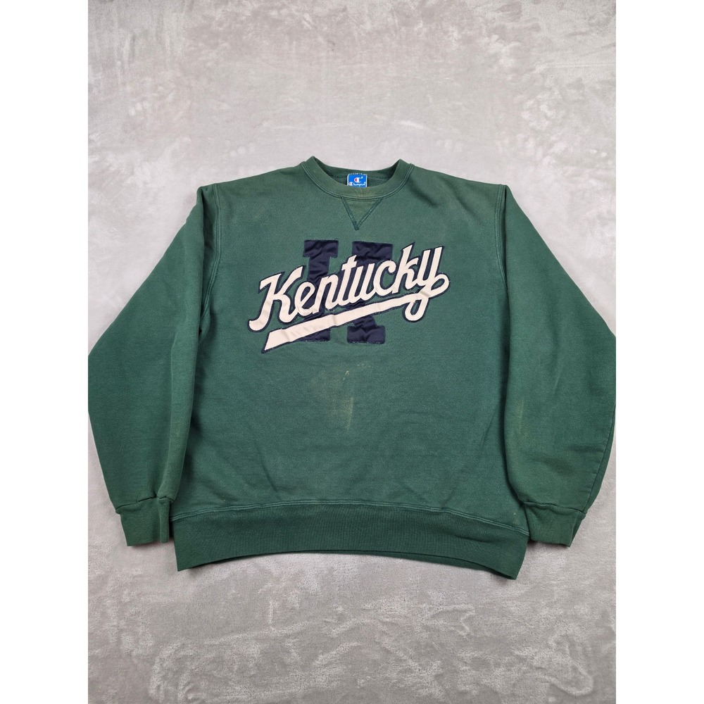 Vintage Champion Sweatshirt Mens XXL Fit XL Kentucky 90s USA Made Distressed‎